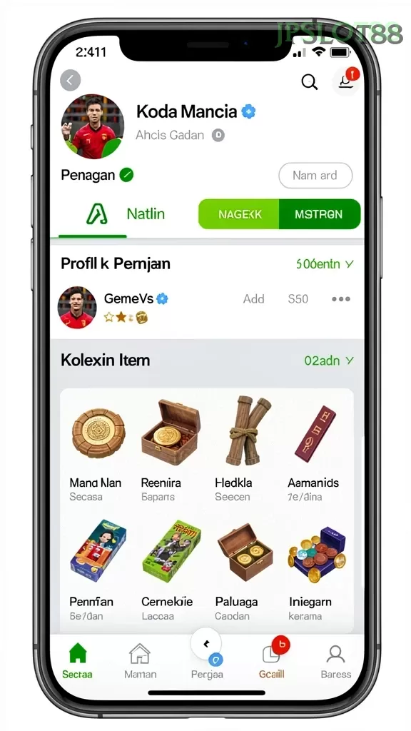 Cuplikan layar RPRR — pengaturan akun